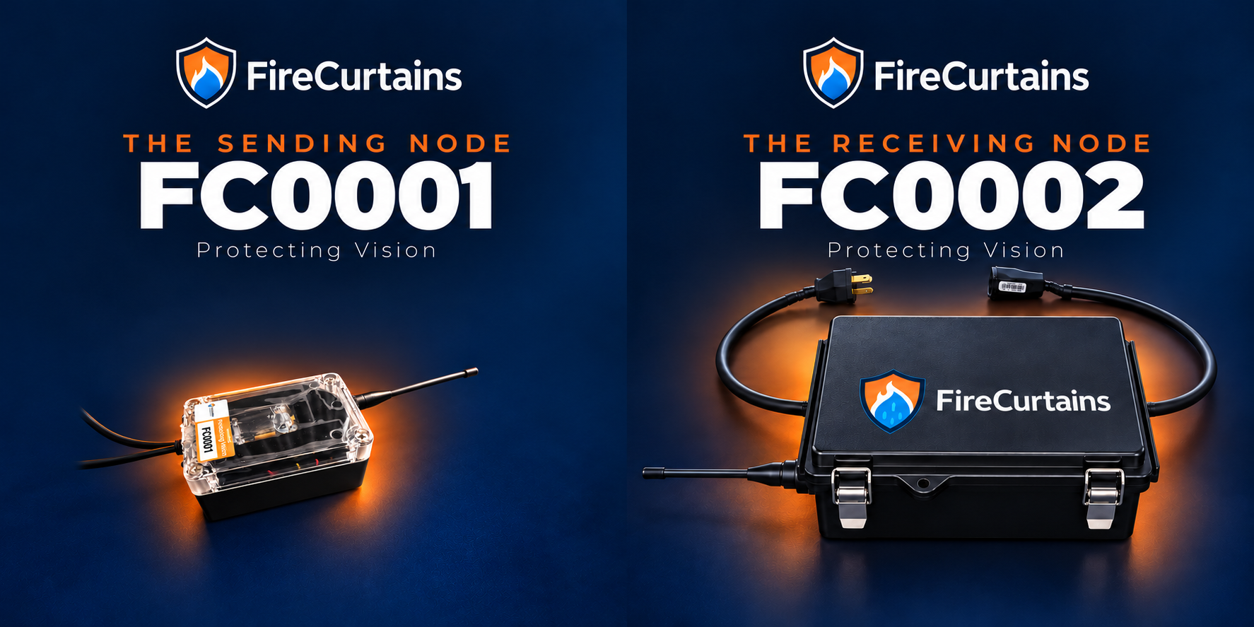THE SENDING NODE FC0001 — Protecting Vision; smaller sending enclosure with full antenna